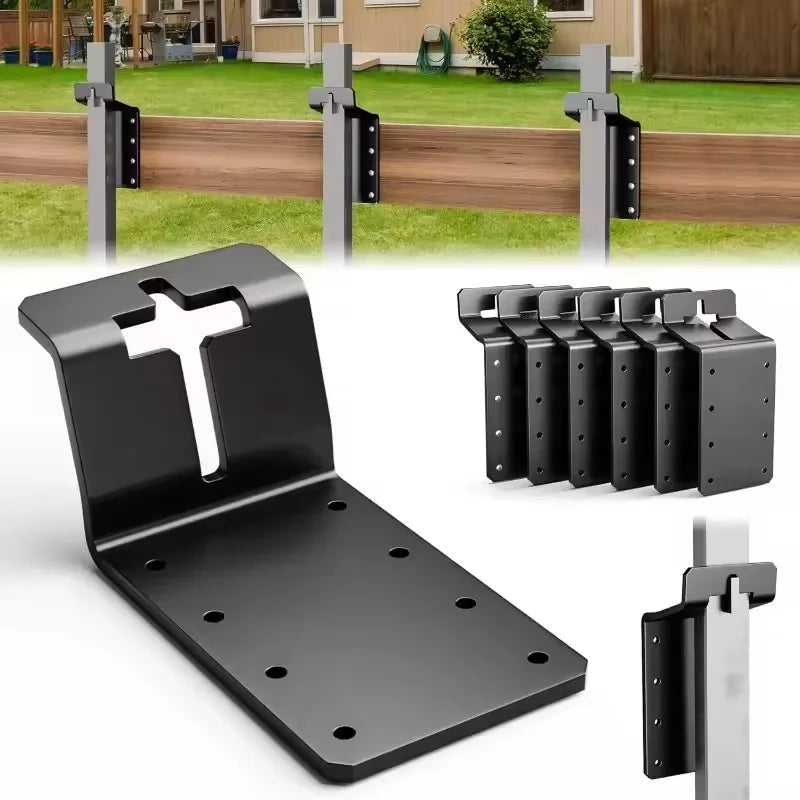 Heavy-duty Thickened T-post Brackets Outdoor Metal Mount Hardware
