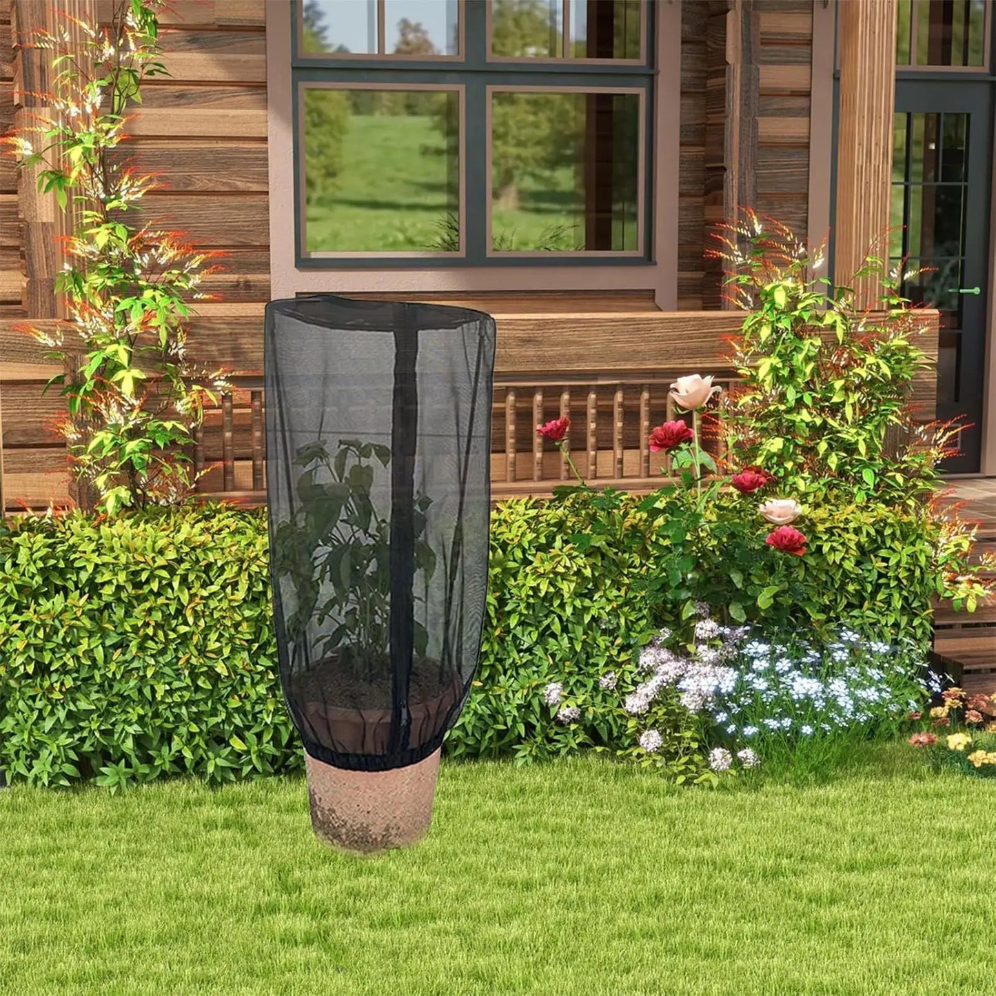 Plant Covers 2 Pieces Protective Garden Bird Barrier Mesh Plant Pot Covers for Potted Tomato Vegetables Blueberry Bushes Fruit Peaceful Pleasures Health and Wellness