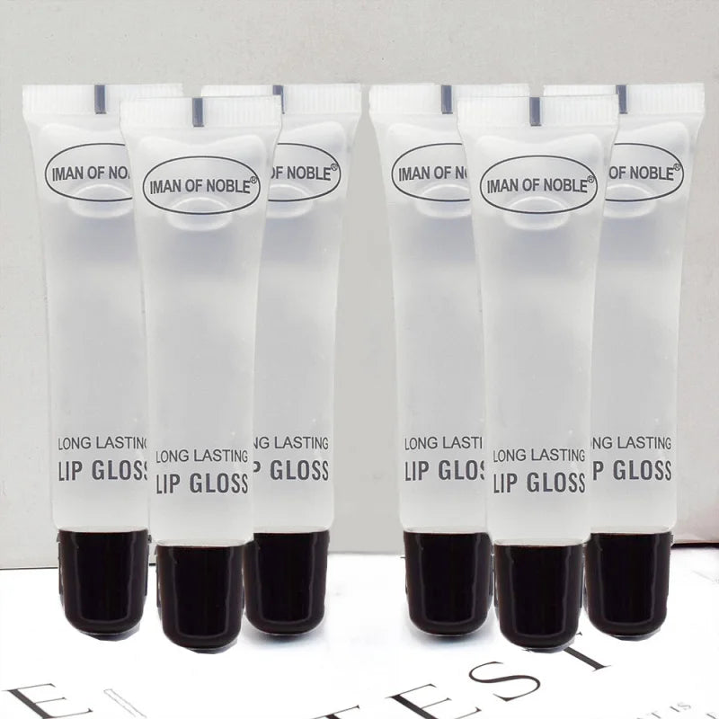 6 pcs Lip Oil Sets Gifts for Women Transparent Soft Tube, Colorless, Moisturizing, Natural, Long-Lasting, Water-Gloss Lip Oil Peaceful Pleasures Health and Wellness