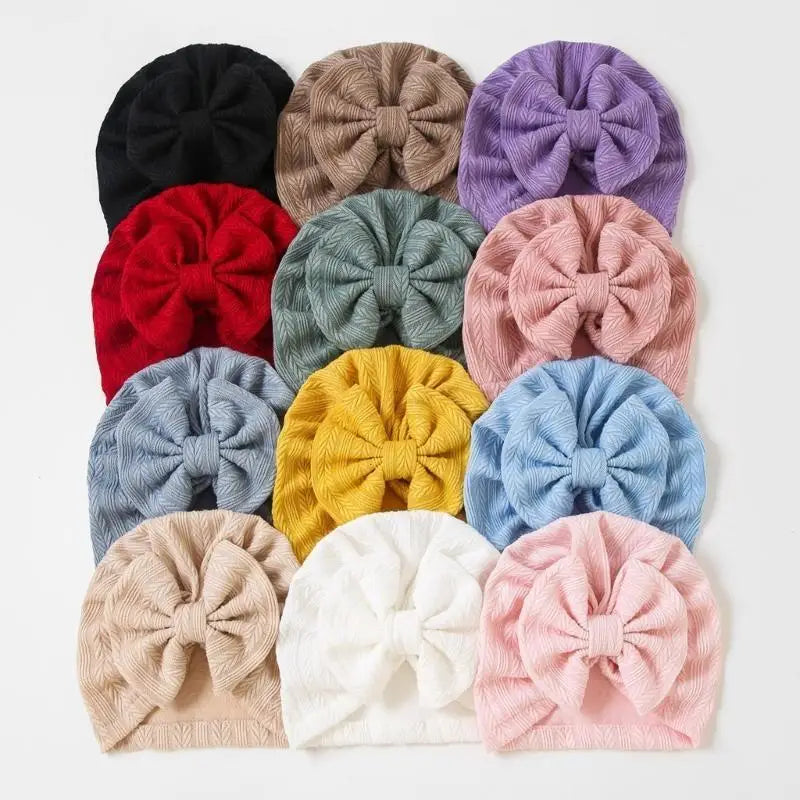 Bowknot Baby Bonnet Hat | Soft Cotton, Fits 0–24 Months Baby Bonnet Hat Peaceful Pleasures Health and Wellness