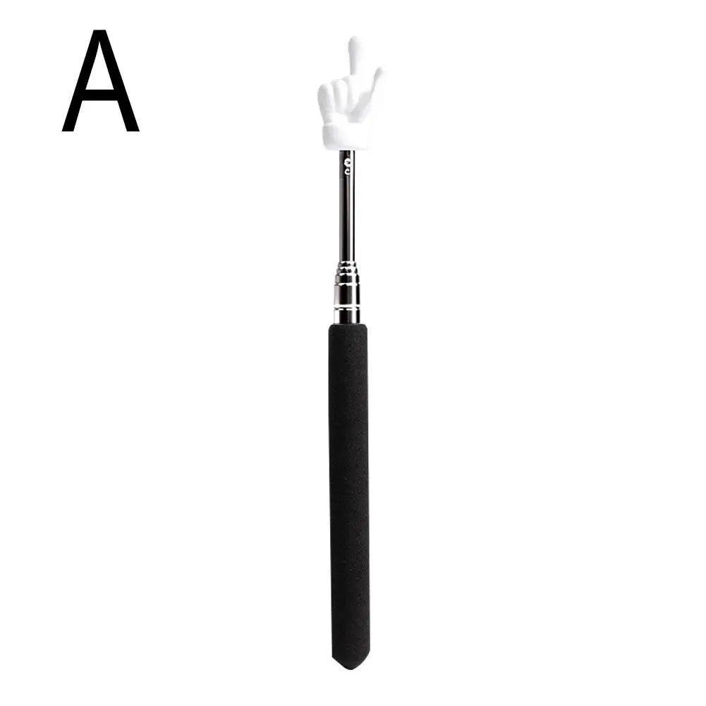 Colorful Finger Design Retractable Teacher Pointer Anti-slip Handle Teaching Guide Pointer Teaching Stick Whiteboard Pointer Peaceful Pleasures Health and Wellness A