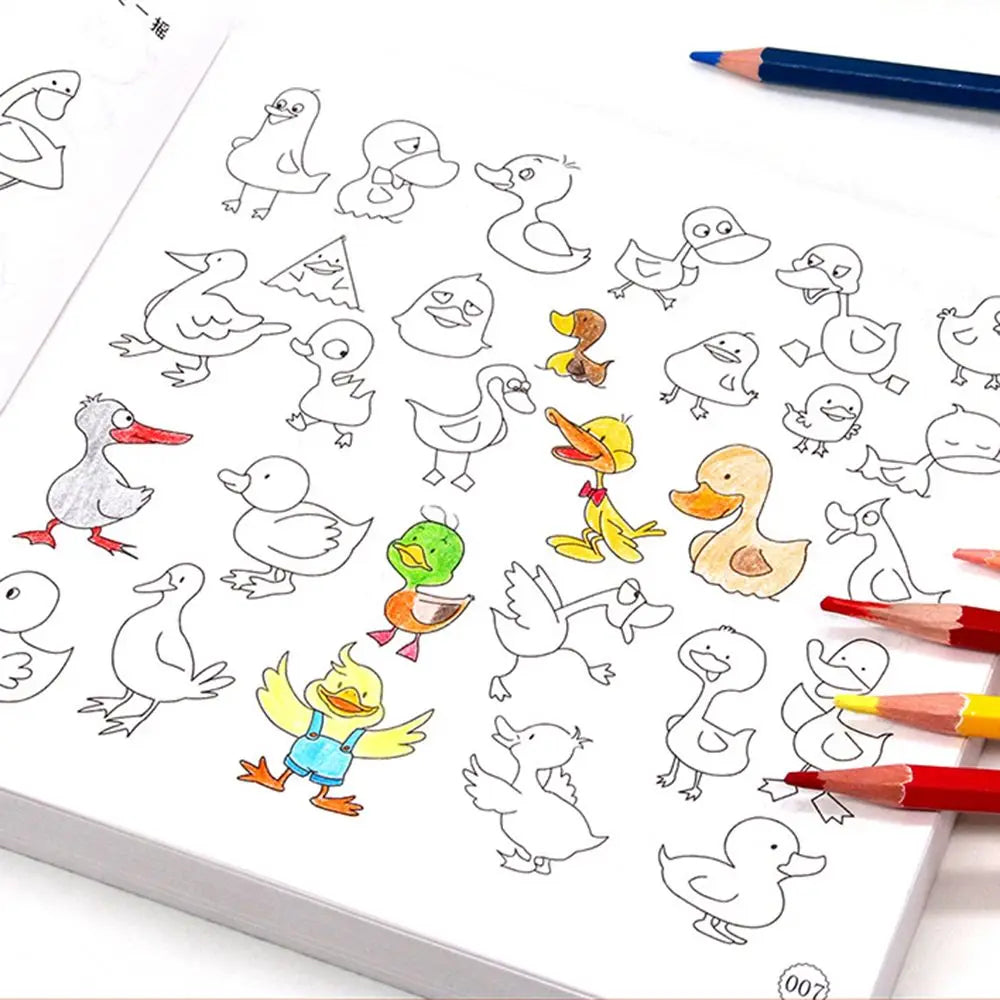 Art Starter Bundle Doodle Notebook Step-by-step Stick Figures