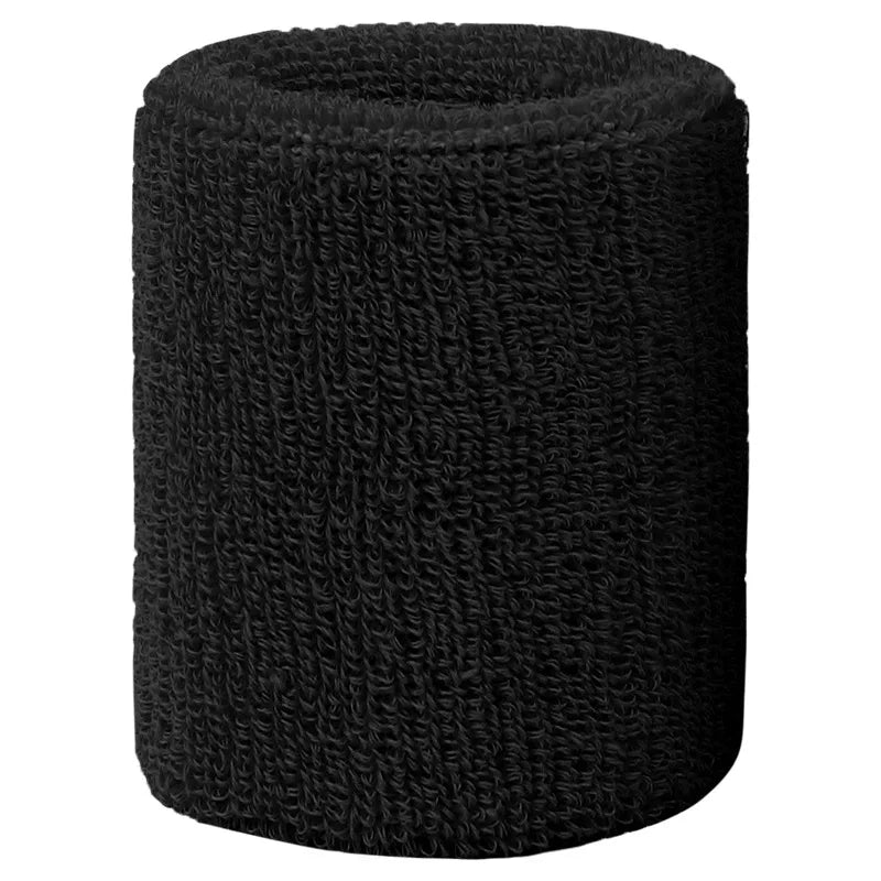1 pcs Sweat-Absorbing Sports Wrist and Elbow Guard with Towel Wristband - Protector Sweatband Gym Wrist Guard, Fit Up To 100kg Peaceful Pleasures Health and Wellness Black
