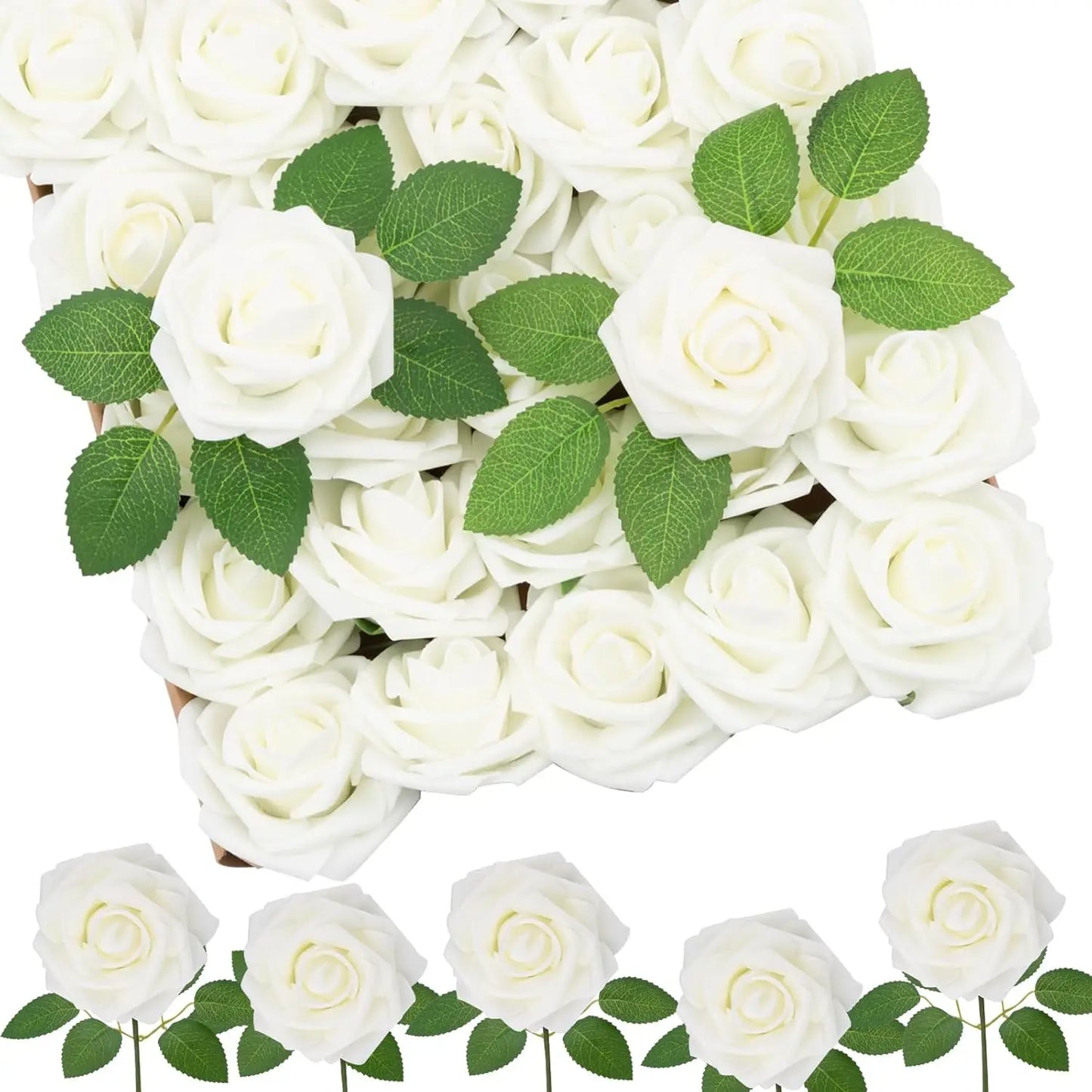 PE Foam Artificial Roses 5/10pcs | Wedding Valentine's Bouquet