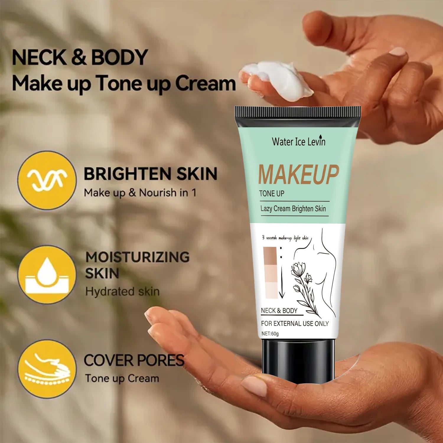 Face & Body Brightening Cream – Toning & Moisturizing | 60g Brightening Body Cream Peaceful Pleasures Health and Wellness