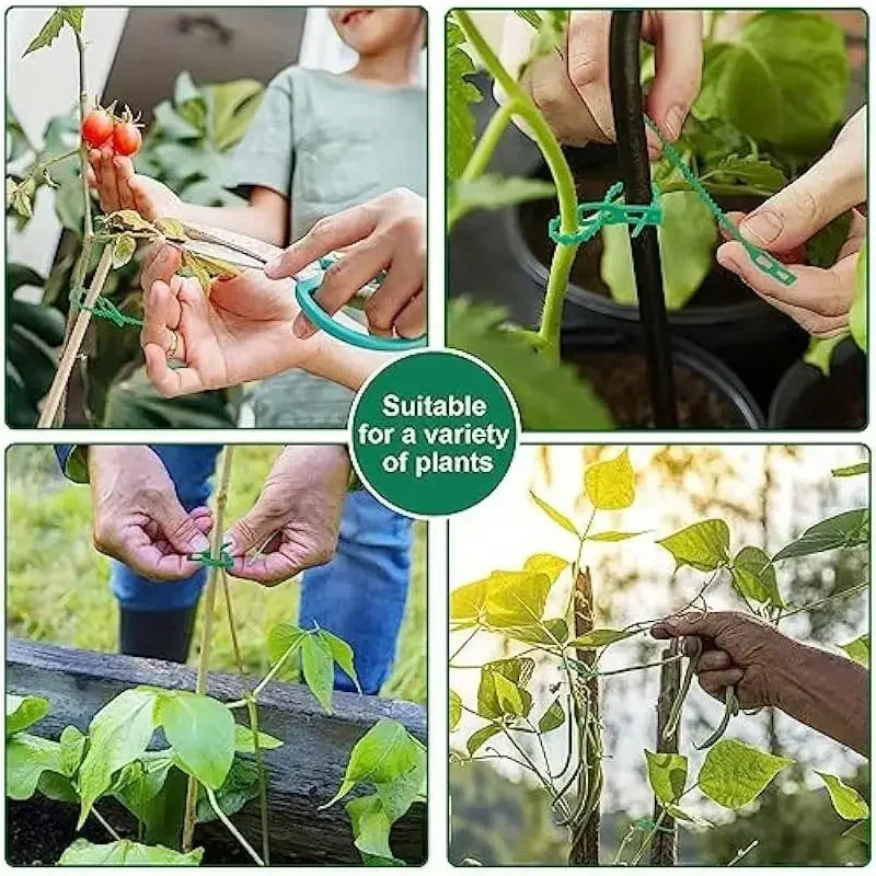 100Pcs Adjustable Green Plant Ties | Flexible Garden Twist Ties Garden Plant Ties Peaceful Pleasures Health and Wellness