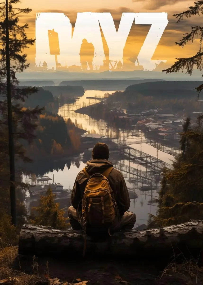 D-DayZ-Zombie-Game Poster Retro Canvas Painting and HD Prints Wall Art Picture Living Room Game Room Modern Home Decor Gifts Peaceful Pleasures Health and Wellness 5 50X70CM no frame