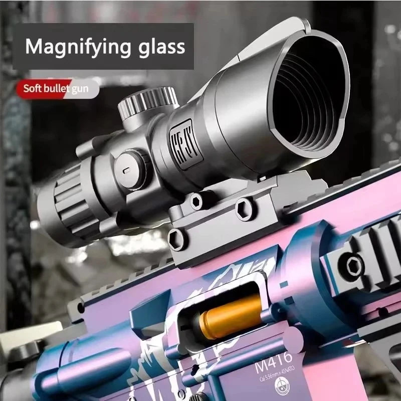 M416 Toy Gun Shell Throwing Soft Bullet Suction Cup Firing Manual Loading Children's Assault Rifle Model Boy's Toy Peaceful Pleasures Health and Wellness