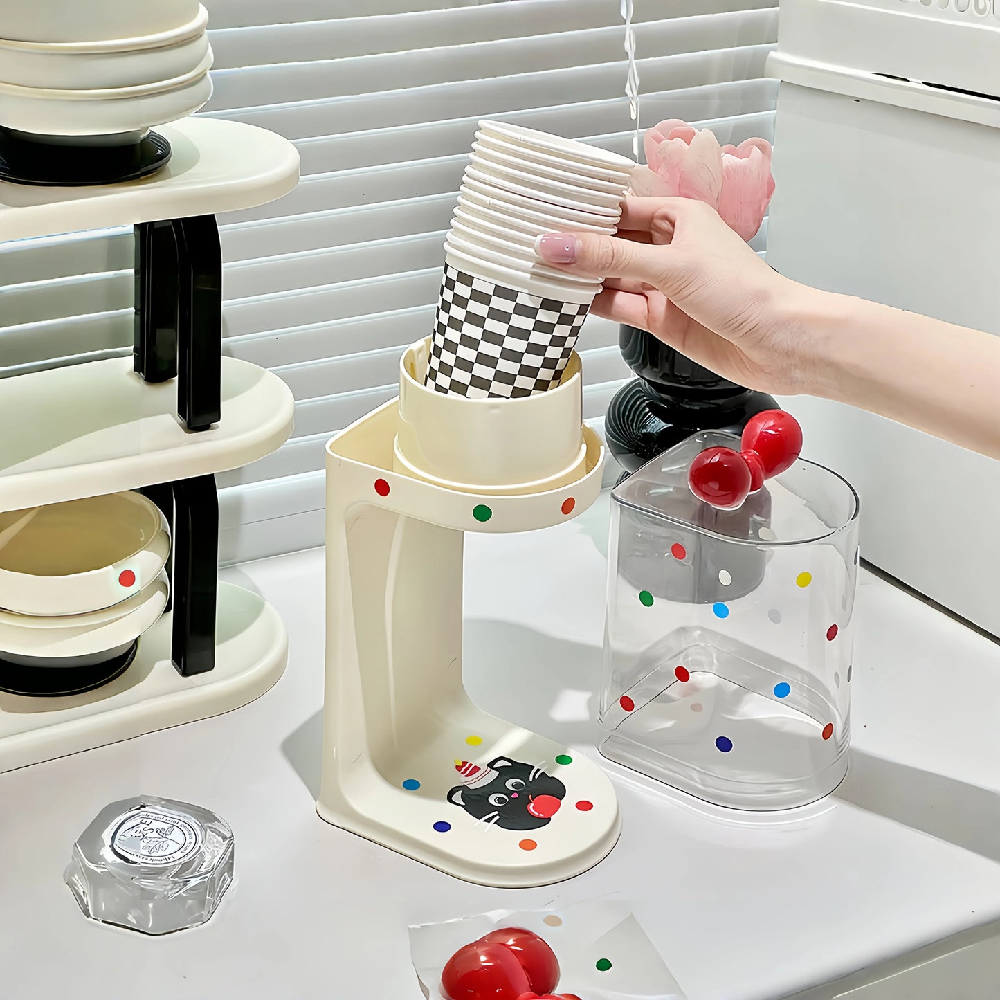 Pull-Type Paper Cup Dispenser | Flat Bottom Disposable Cups