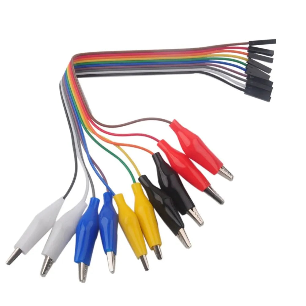 20cm 30cm 10pin Double End Alligator Clips Jump Wire Male Female Crocodile Clip Test Lead Jumper Wire Line Cable Peaceful Pleasures Health and Wellness