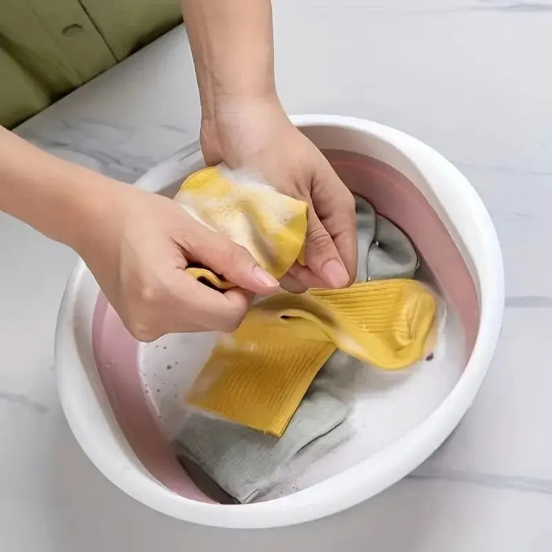 1pc Collapsible Foot Bath Basin For Soaking Feet Thickened PlasticBucket Ultifunction Collapsible Feet Soak Tub Foldable Laundry Peaceful Pleasures Health and Wellness