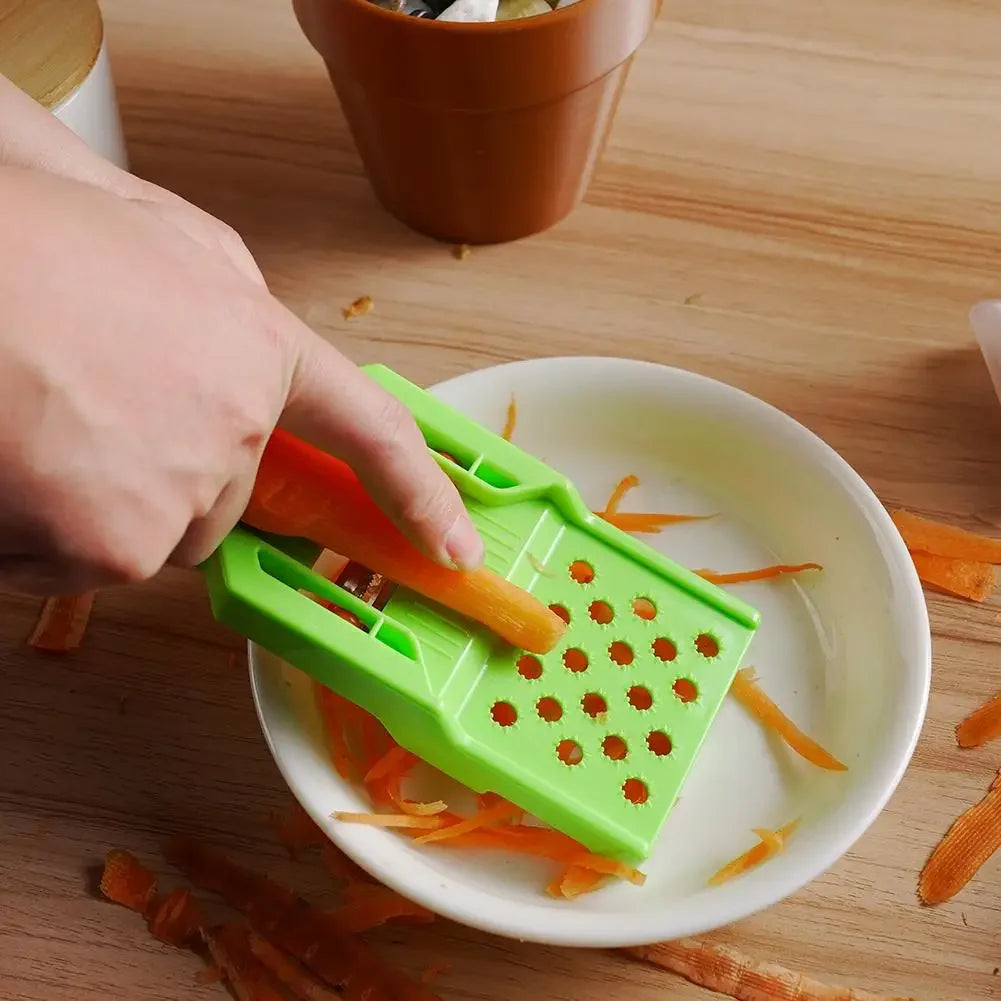 Multi Functional Fruit Vegetable Peeler 2-in-1 Fruit Slicer & Onion Chopper Tool Strips Steel Easy To Clean Kitchen Peeling Tool Peaceful Pleasures Health and Wellness