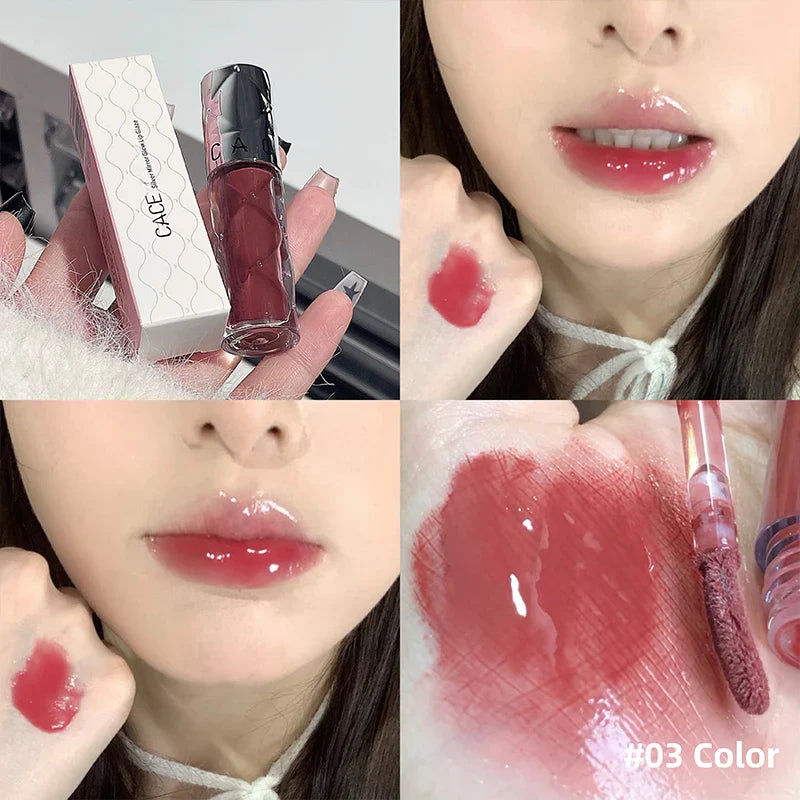 CACE Crystal Lip Gloss – Hydrating Mirror Glaze Lip Tint