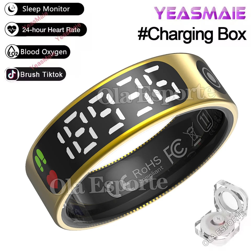 SR08 Smart Ring – Heart Rate, SpO2, Sleep & 5ATM Waterproof