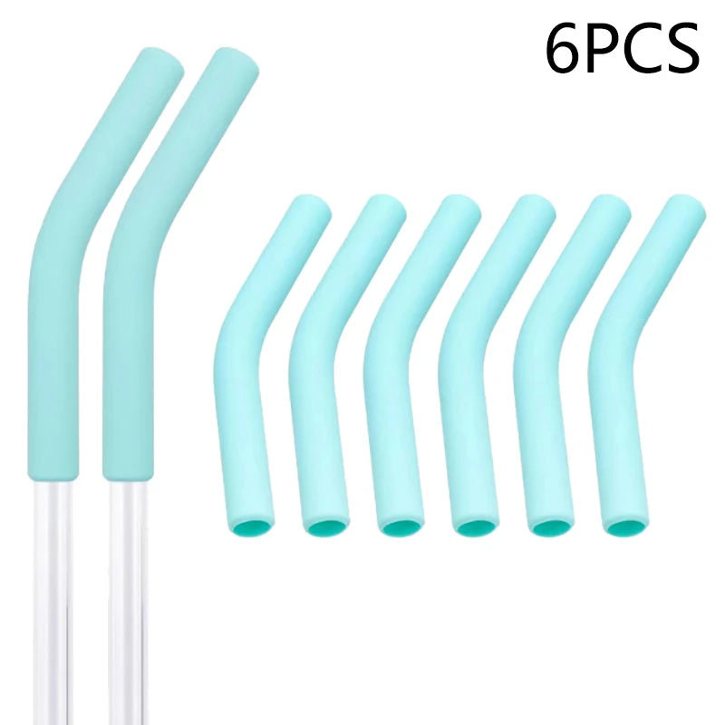 6-Pack Silicone Straw Tip Covers for 9mm Reusable Straws Straw Tip Covers Peaceful Pleasures Health and Wellness A