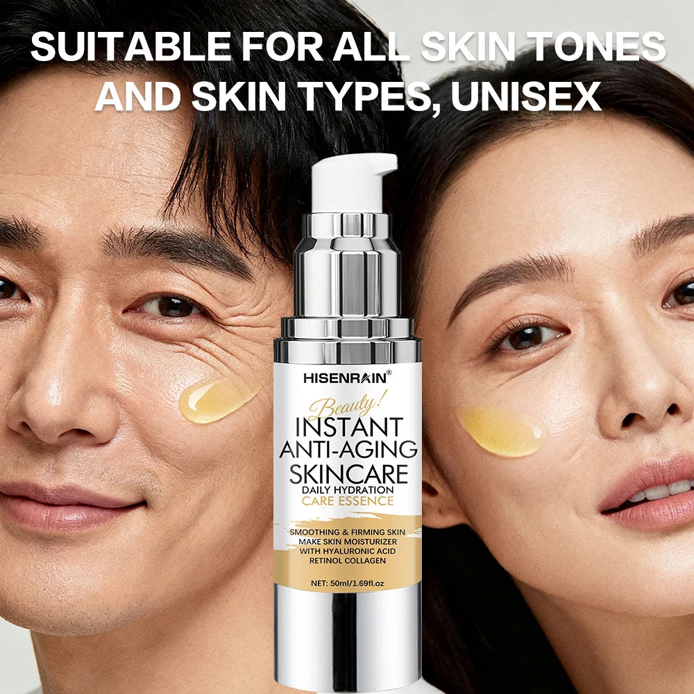 HISENRAIN Anti-Wrinkle Yellow Vitamin C Serum - Brightening Facial Essence, Wrinkle Reduction & Hydrating Care for Youthful Glow Peaceful Pleasures Health and Wellness
