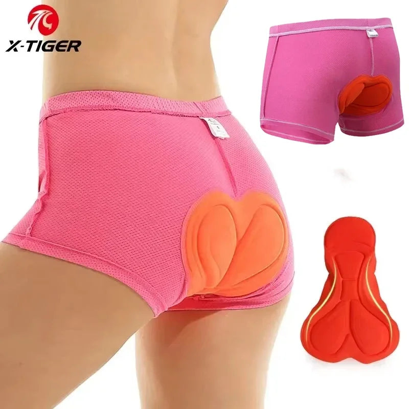 X-TIGER Women's 3D Padded Cycling Shorts | MTB Briefs
