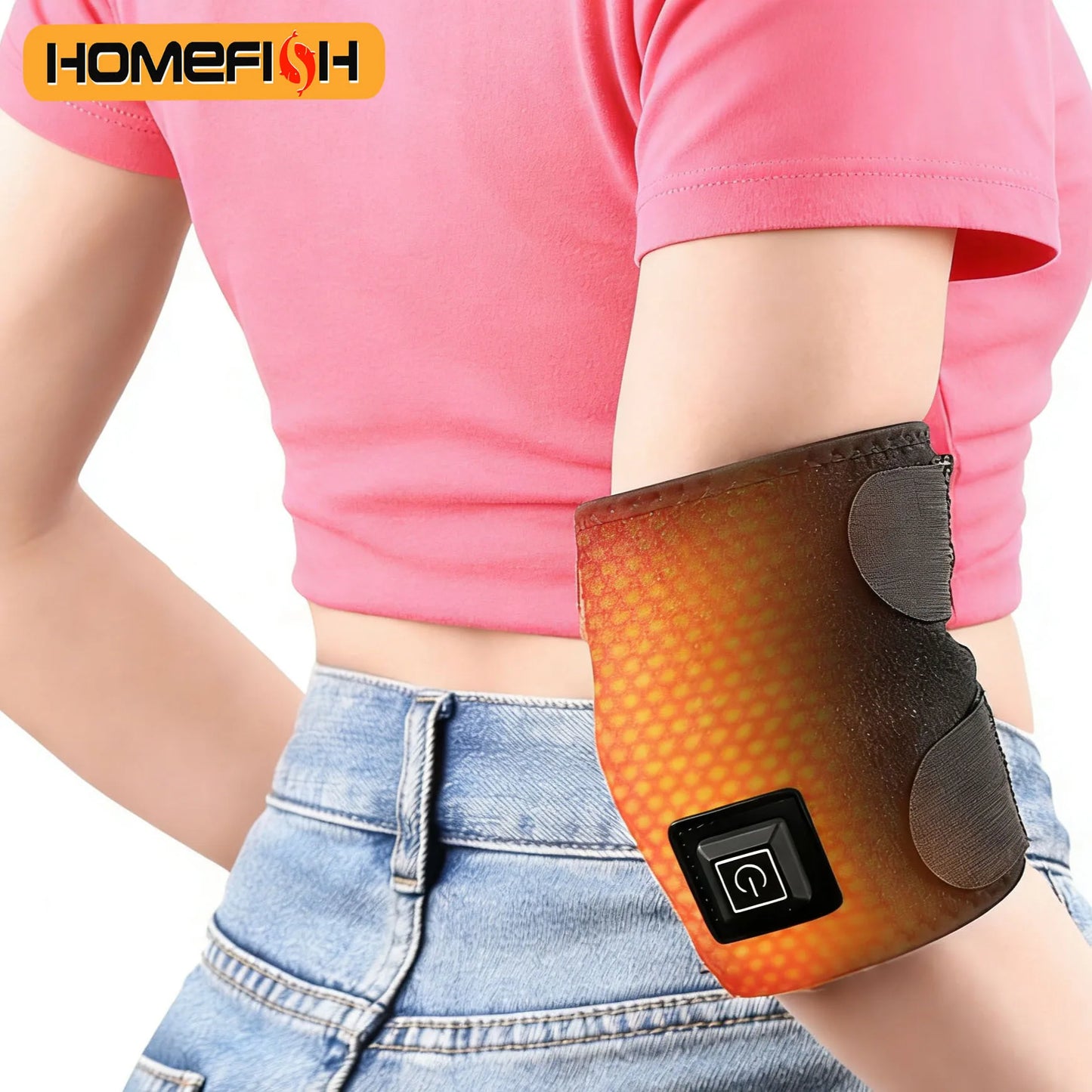 3-Temperature Control, Universal Elbow & Shoulder Warm Wrap 1PC Electric Heated Massage Knee Support Peaceful Pleasures Health and Wellness