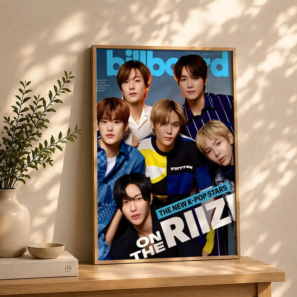 Kpop R-RIIZES Poster HD Self Adhesive Waterproof Wall Art Ideal for Home Office Dorm Bedroom Great Gift Peaceful Pleasures Health and Wellness White9 21X30cmNoframe