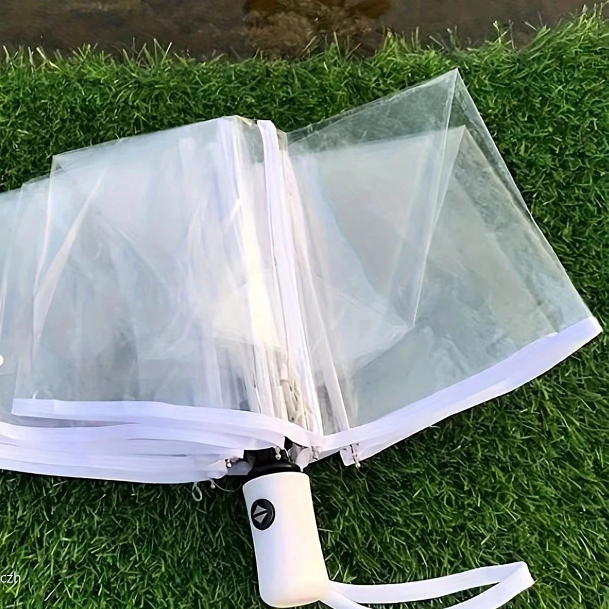 Korean Transparent Folding Umbrella | Auto Open & Close
