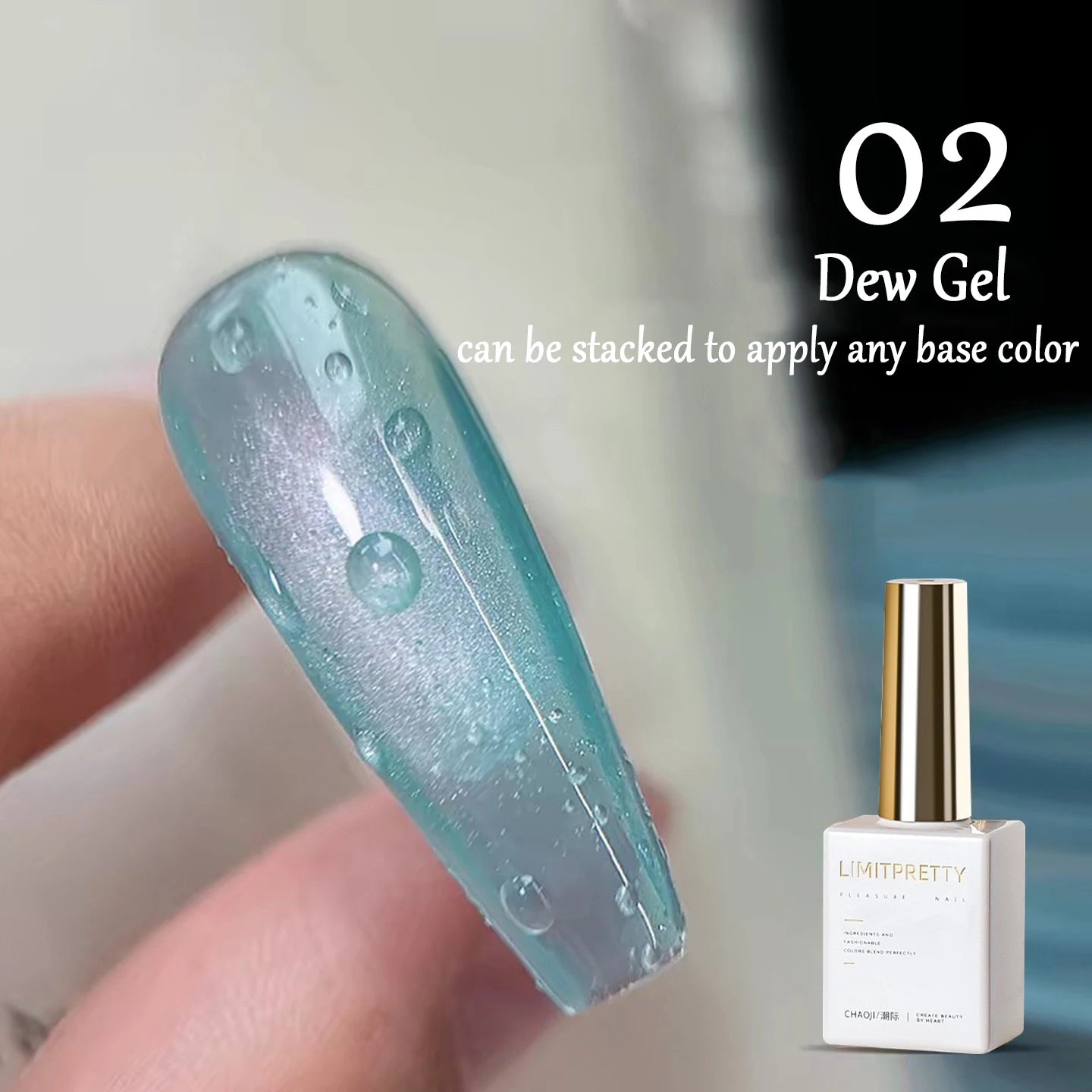 3D Water Drop Nail Gel Set – Crystal Dew Effect & Top Coat