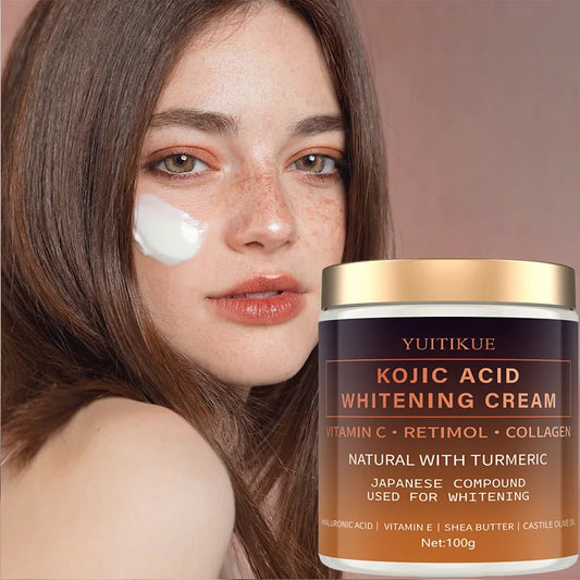 Kojic Acid Whitening Cream 100g | Vitamin C & Turmeric Brightener Skin Brightening Cream Peaceful Pleasures Health and Wellness Default Title