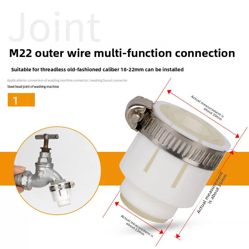 Faucet Thread Adapter 16–32mm Internal & External Fine Tooth