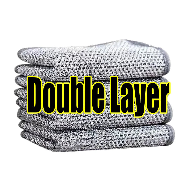 Steel Wire Cleaning Cloths – Kitchen Scrubbing Dish Rags 10–50 Pack