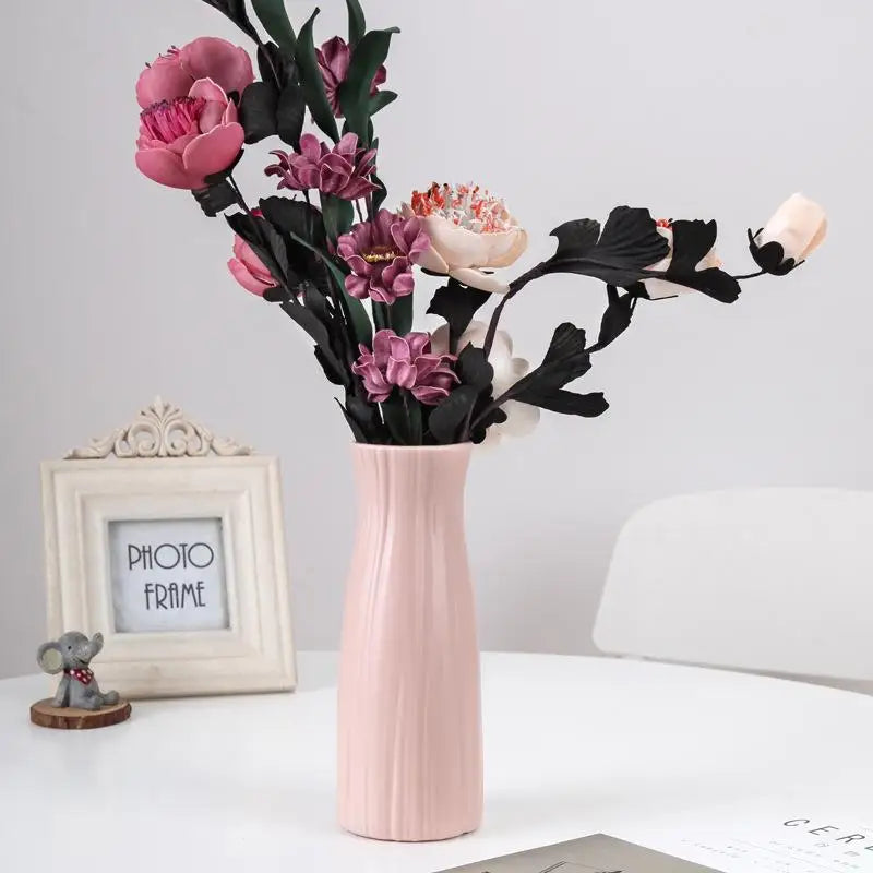 Modern Minimalist Geometric Plastic Vase – Home Decor