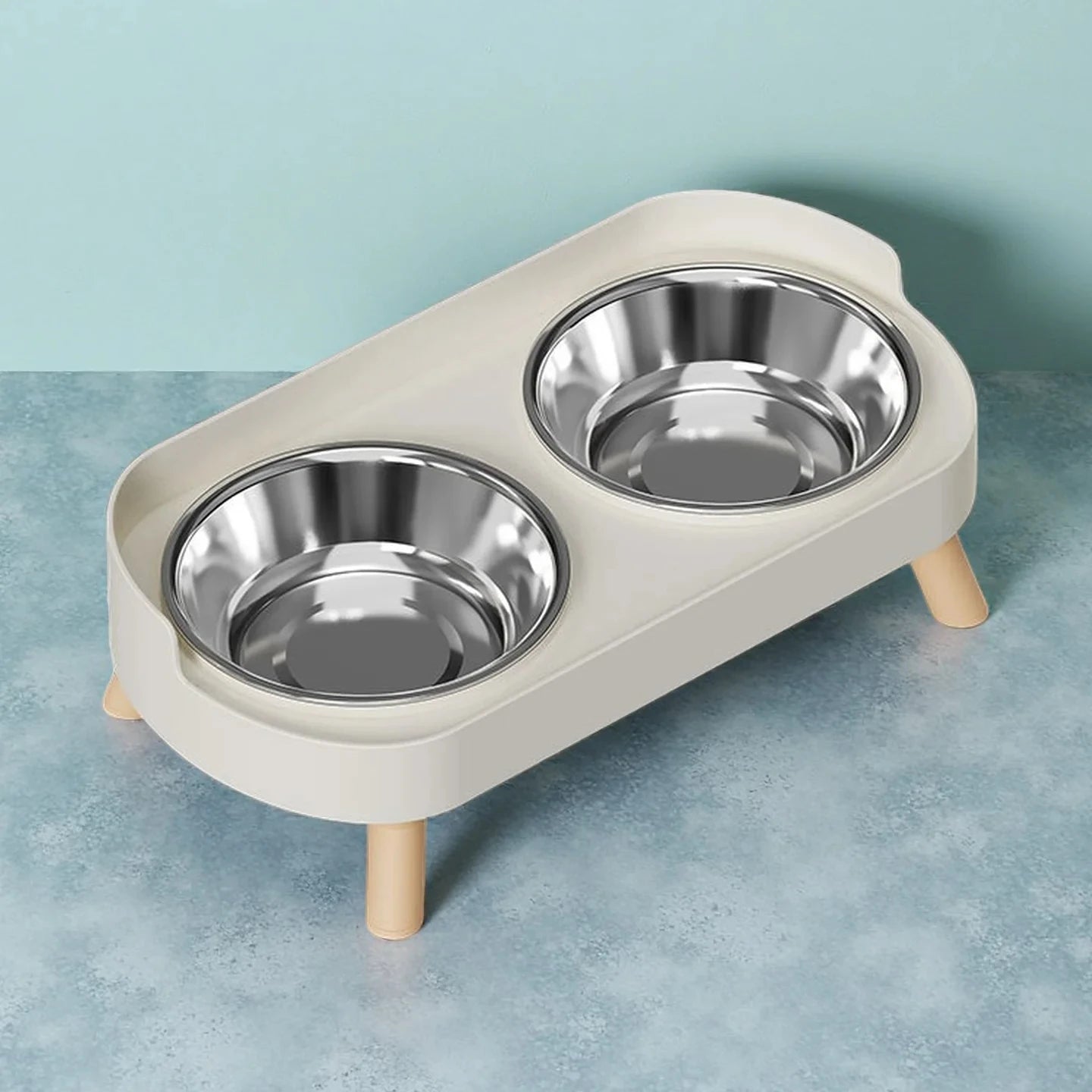 Elevated Pet Feeder – Dual Stainless Steel Bowls | Raised Stand