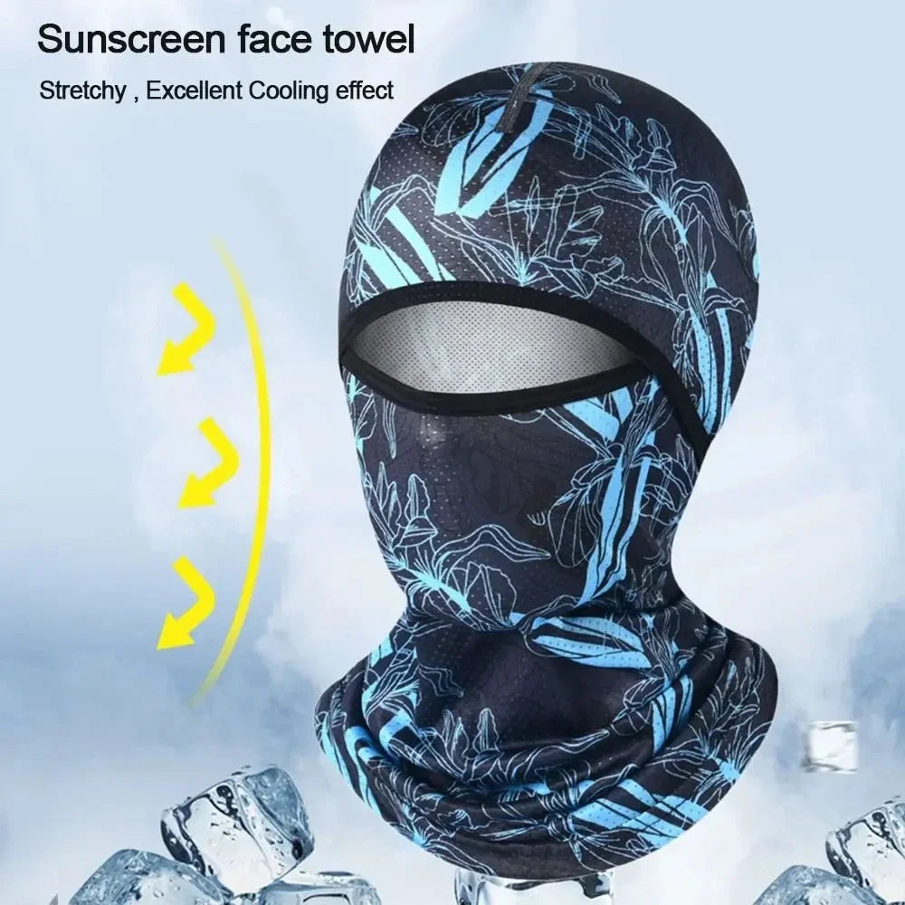 Summer Cool Ice Silk Balaclava - Full Face Cover with UV Protection for Cycling, Motorcycle & Outdoor Sports Peaceful Pleasures Health and Wellness