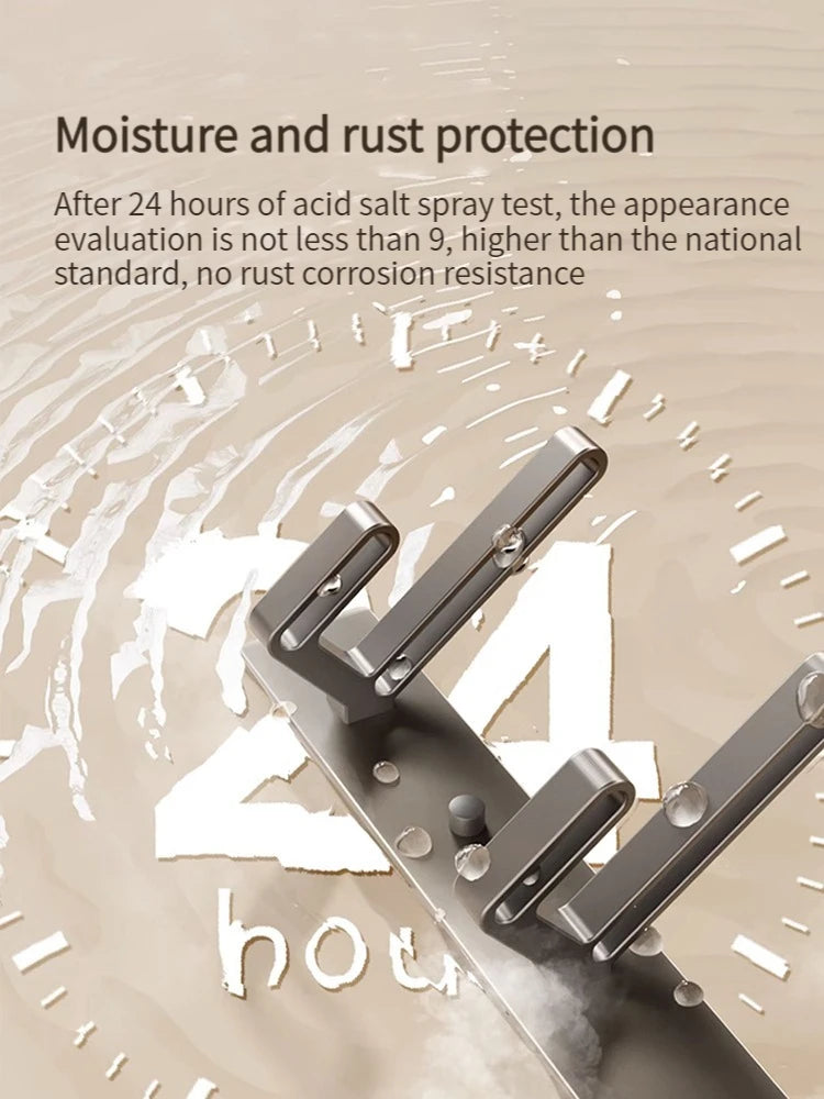 YUNJIEYA 6-Hook Aluminum Wall Hook | Robe & Door Hanger