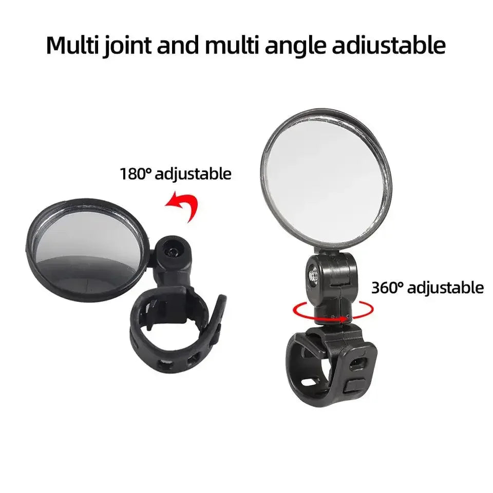 360° Adjustable Bike Handlebar Rearview Mirror | Wide Angle Bike Handlebar Mirror Peaceful Pleasures Health and Wellness