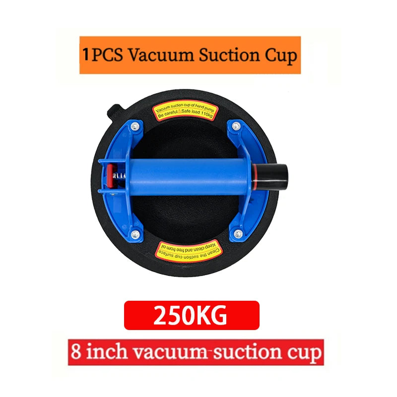 New 8 Inch 200KG-250KG Air Pump Vacuum Suction Cups Powerful Heavy-Duty Strong Hand Pump Sucker Lifted Magnets Handling Tools Peaceful Pleasures Health and Wellness Type 3 Blue 1PCS