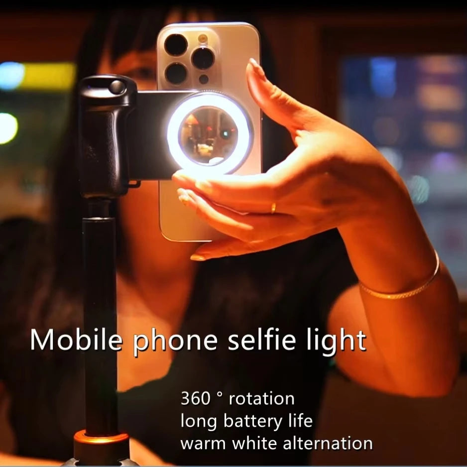 MagSafe Phone Grip with Bluetooth Remote & Fill Light