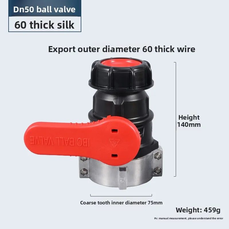 DN50 Ball Valve for 1000L IBC Tote Tank – Butterfly Valve Fitting
