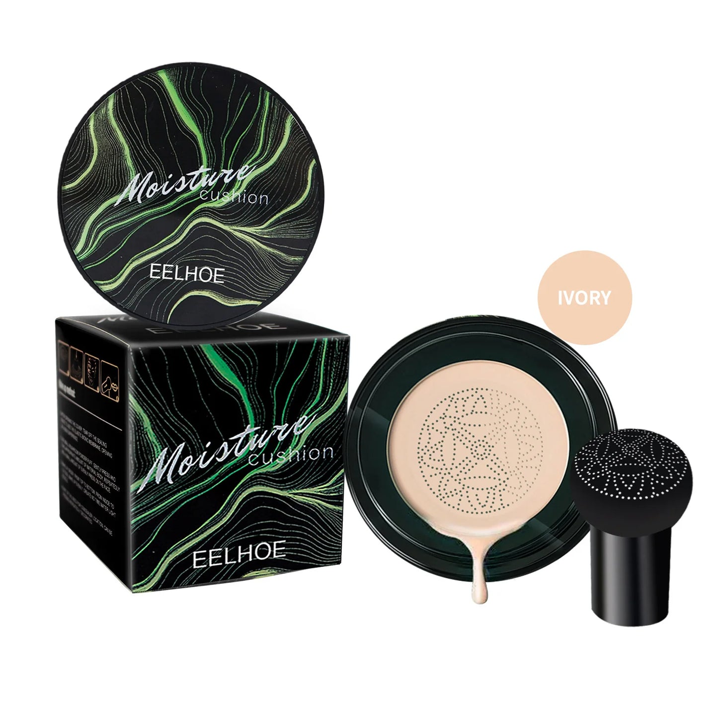 Mushroom Head Air Cushion BB Cream – Foundation & Concealer Peaceful Pleasures Health and Wellness 1Pcs Ivory