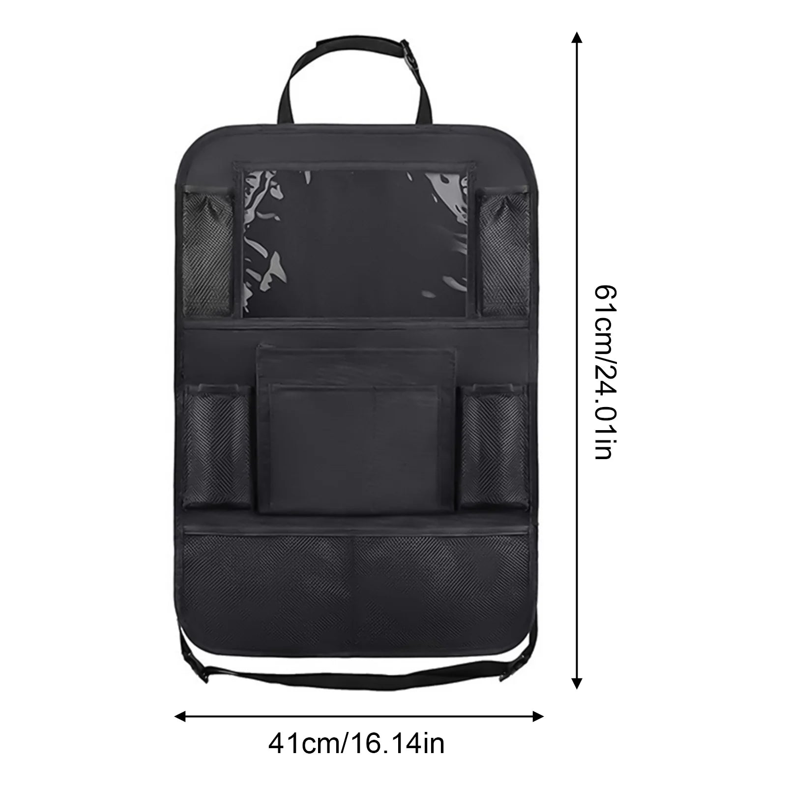 Car Backseat Organizer with Tablet Holder Waterproof Easy to Clean Car Seat Storage Bag for Car Travel Accessories Peaceful Pleasures Health and Wellness