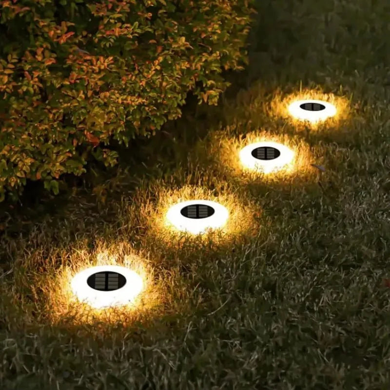 Solar LED Garden Ground Lights | Waterproof Outdoor Lawn Decor