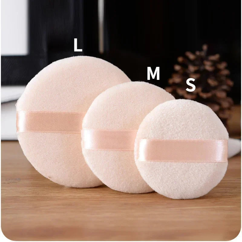 60/80/90mm Professional Round Shape BB Cream Powder Foundation Puff Portable Soft Cosmetic Puff Makeup Foundation Sponge Peaceful Pleasures Health and Wellness S