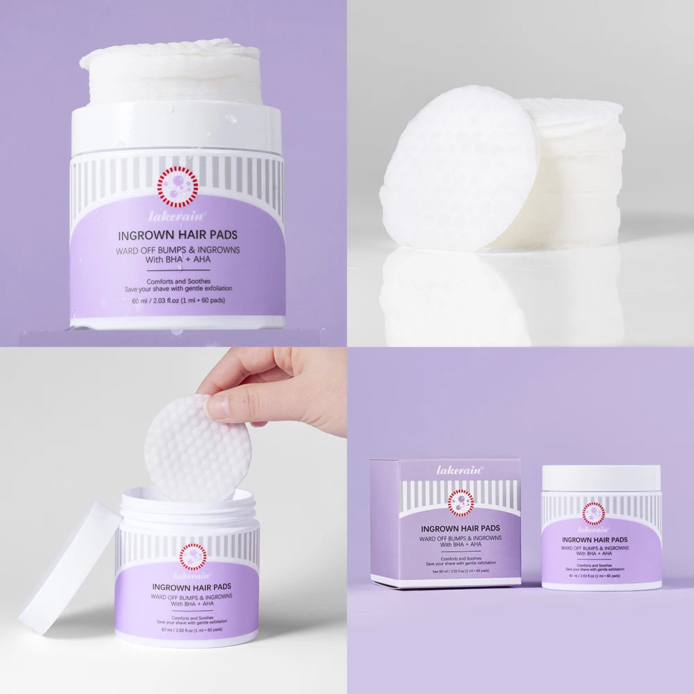 Ingrown Hair Pads Aftershave Treatment Pads to Help Prevent Razor Bumps for Men & Women - Exfoliate Underarms & Bikini Area Peaceful Pleasures Health and Wellness