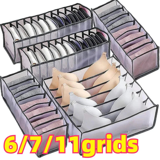 3-Pack Foldable Underwear & Socks Drawer Organizer with Dividers Drawer Organizer Set Oasis Select