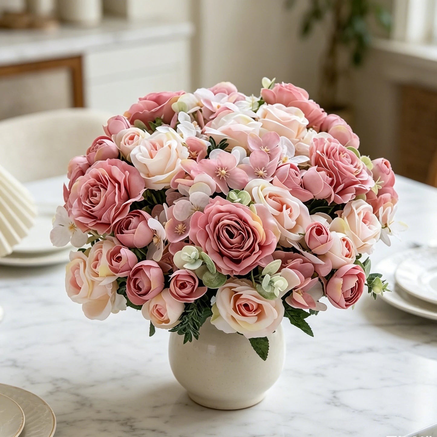Artificial Silk Rose Bouquet | Wedding & Home Floral Decor