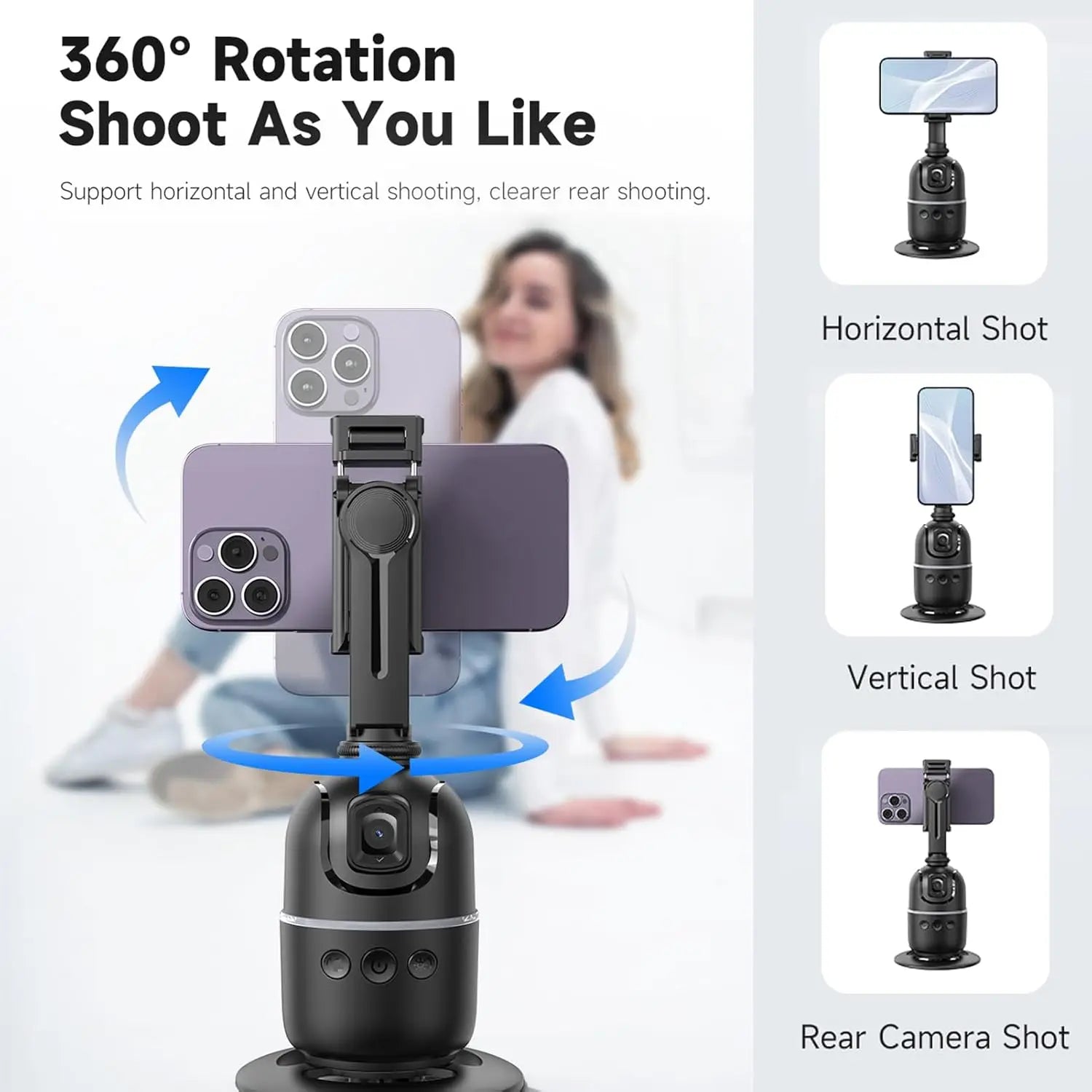 360° Auto Face Tracking Gimbal Stabilizer – Gesture Control Peaceful Pleasures Health and Wellness