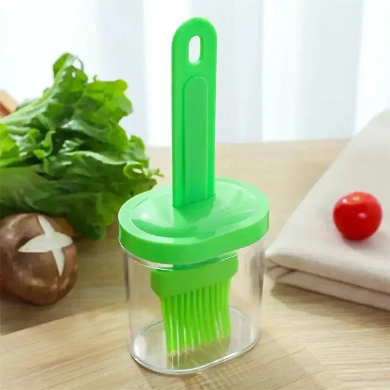 BBQ Basting Brush | Silicone Oil Grill Brush for Outdoor Cooking BBQ Basting Brush Peaceful Pleasures Health and Wellness green