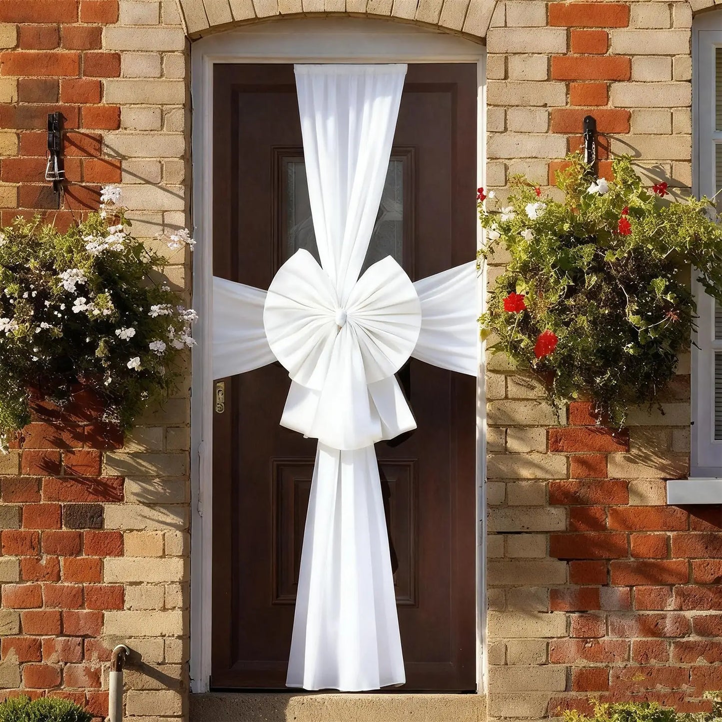 Large Christmas Organza Bow Decor | Door, Mantel & Window