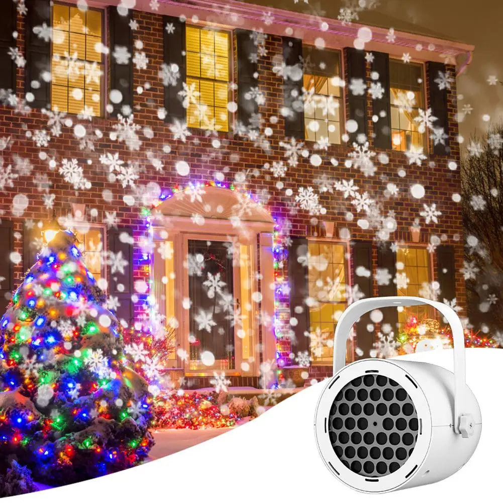 Christmas LED Snowflake Projector Light – Indoor & Outdoor Holiday Projector Light Peaceful Pleasures Health and Wellness