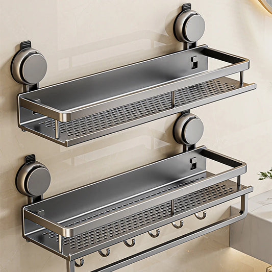 No-Drill Suction Cup Wall Rack | Kitchen & Bathroom Organizer Wall Storage Rack Peaceful Pleasures Health and Wellness