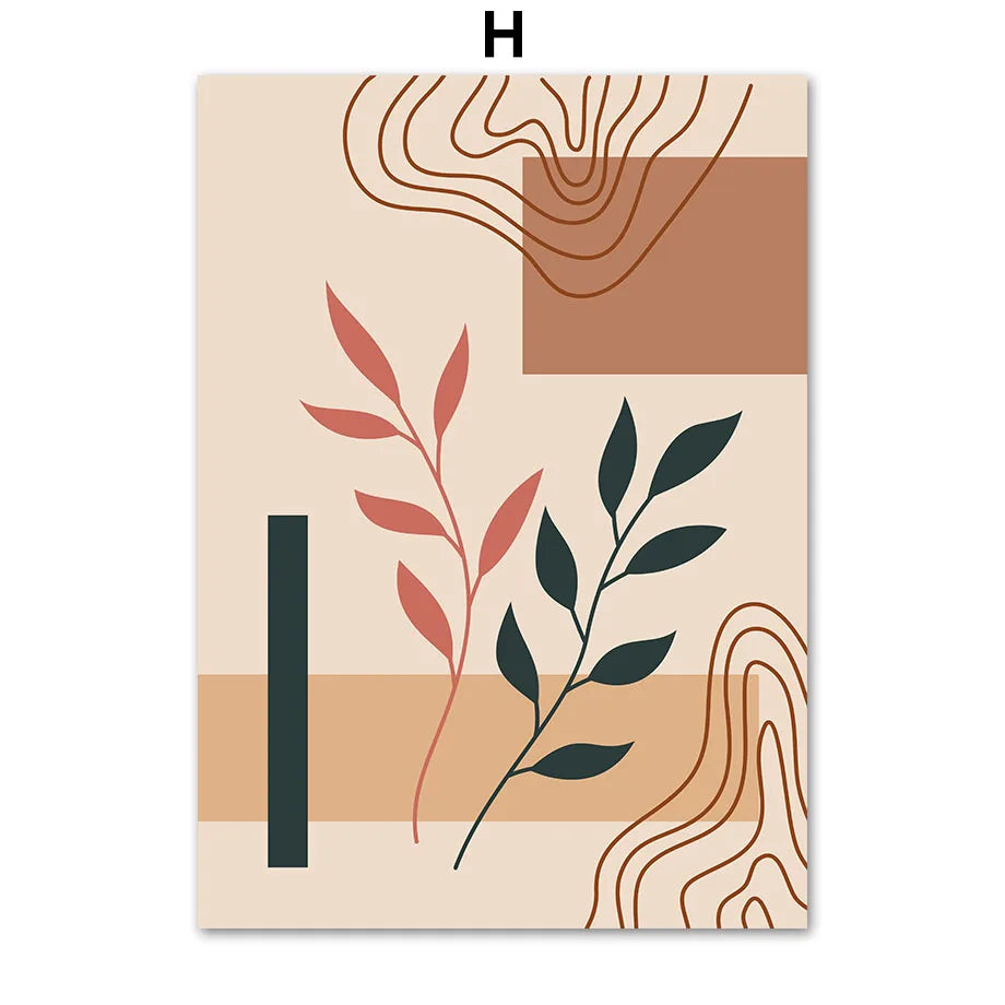 Boho Geometry Giraffe Lion Leopard Plant Leaf Wall Art Canvas Painting Nordic Posters And Prints Pictures For Living Room Dec Peaceful Pleasures Health and Wellness H 20x30cm Unframed