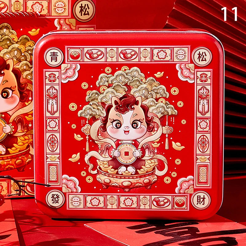 Chinese New Year Tin Box | Year of the Horse & Panda Design